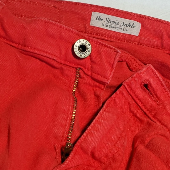 AG "The Stevie Ankle Slim Straight Leg" Red pants - Picture 9 of 10